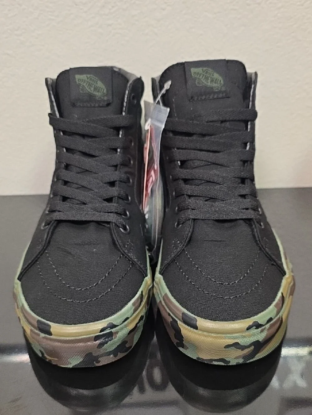Vans Sk8 Hi Black Military Olive Camo Men 7.5 Women 9.0 New With Box